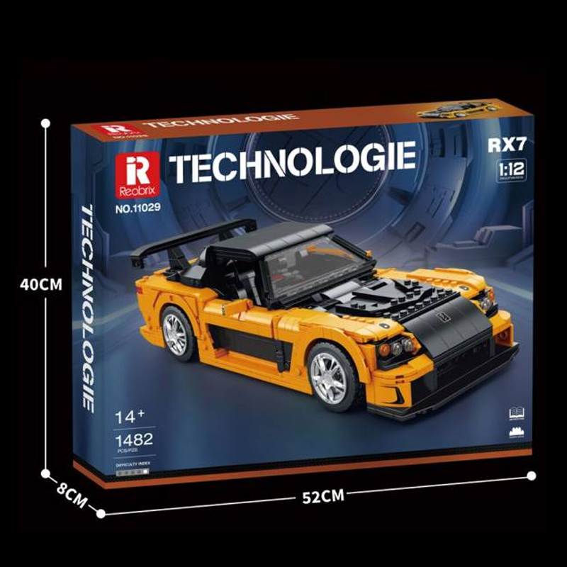 Reobrix 11029 Creator Creator Expert MAZDA RX-7 Building Blocks 1482 pcs Bricks Toys Model Ship Form China