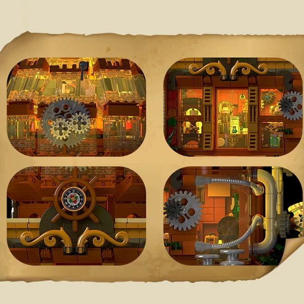 [Pre-sale] XMORK 020202 Steampunk Magic Shop Modular Buildings