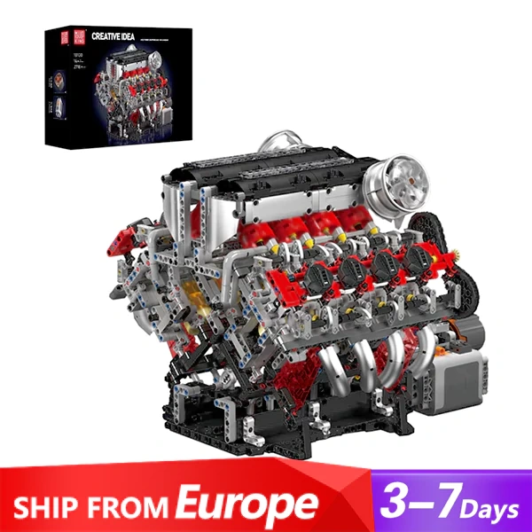 [Pre-sale] [With Motor] [With Original Box] MouldKing 10130 F488 Supercar V8 Engine Technic Europe Warehouse Express
