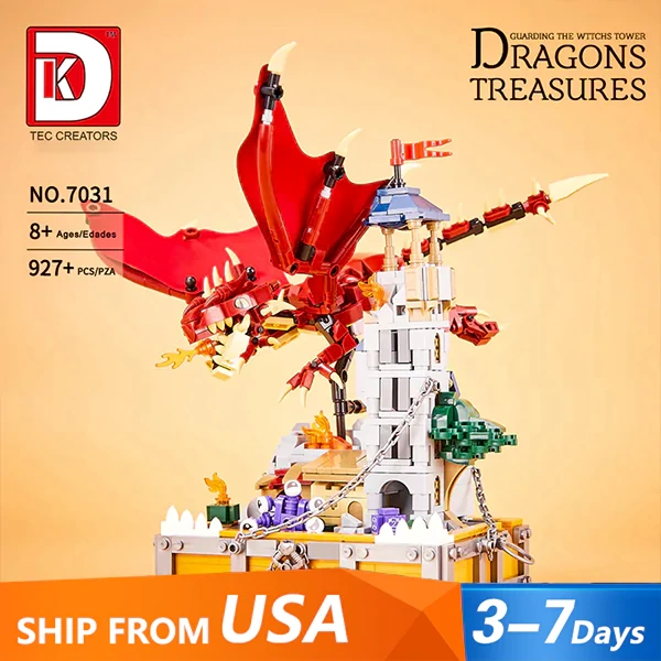 [Pre-sale] DK 7031 Dragon and Treasure: Guarding the Witch Tower Movie & Game US Warehouse Express