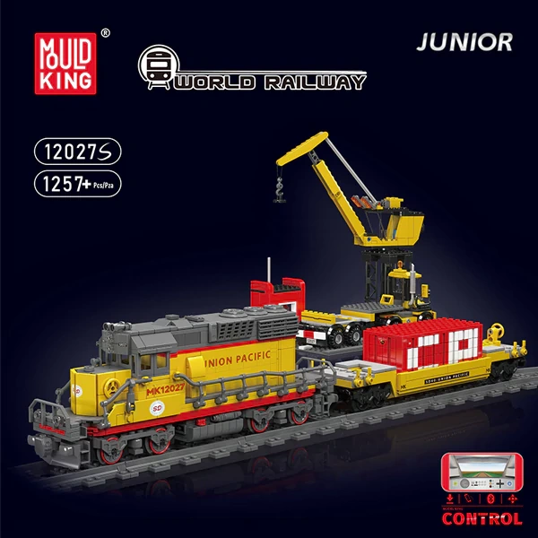 [With Motor] MouldKing 12027S EMD SD40-2 Diesel Locomotive Technic