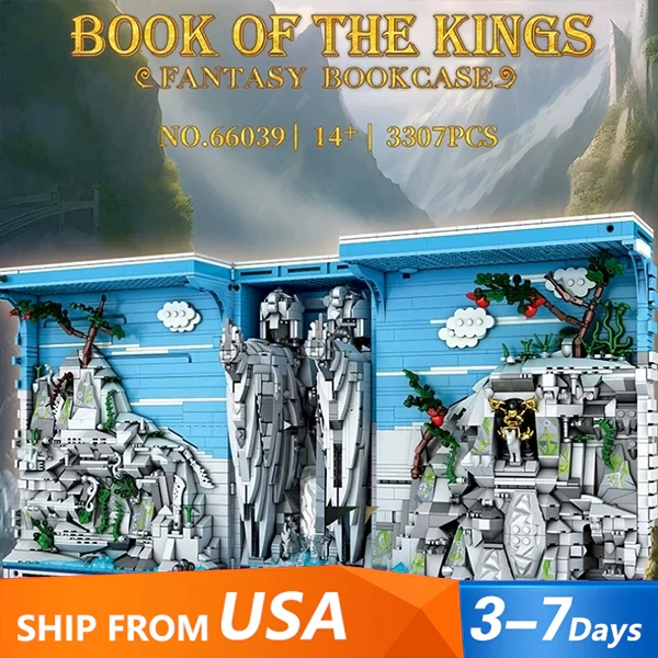 [Pre-sale] Reobrix 66039 Book Of The Kings Fantasy Bookcase Movie & Game US Warehouse Express