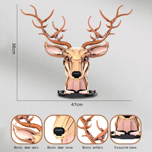 [Pre-sale] DK 5013 Deer Head Ornaments Hangable wall Creator Expert US Warehouse Express