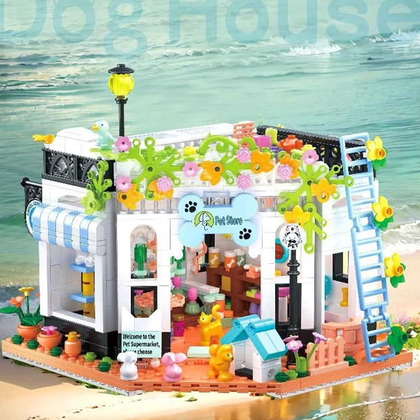 [Mini Micro Bricks] ZHEGAO Pet House Series Modular Buildings