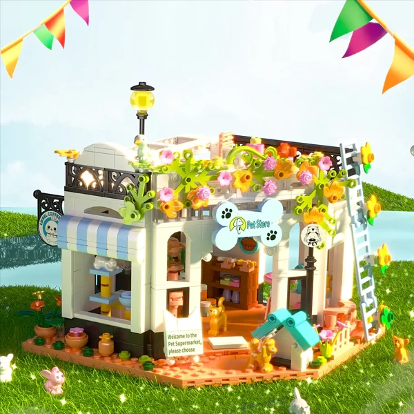 [Mini Micro Bricks] ZHEGAO Pet House Series Modular Buildings