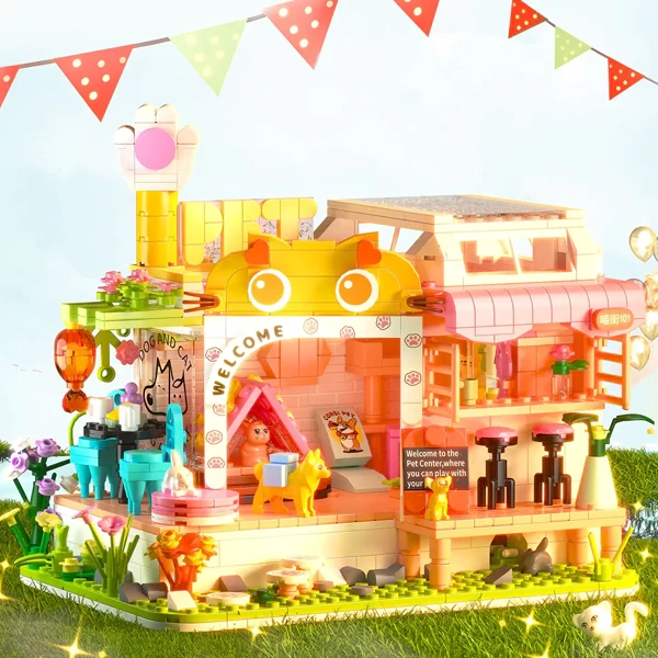 [Mini Micro Bricks] ZHEGAO Pet House Series Modular Buildings