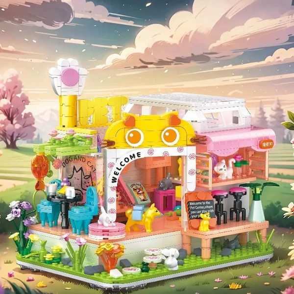 [Mini Micro Bricks] ZHEGAO Pet House Series Modular Buildings