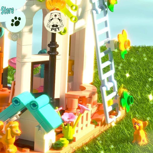 [Mini Micro Bricks] ZHEGAO Pet House Series Modular Buildings