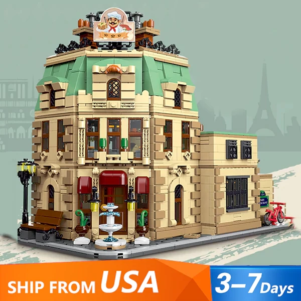 [Pre-sale] XMORK 10212 Ratatouille Gusteau's Parisian Restaurant Modular Buildings US Warehouse Express