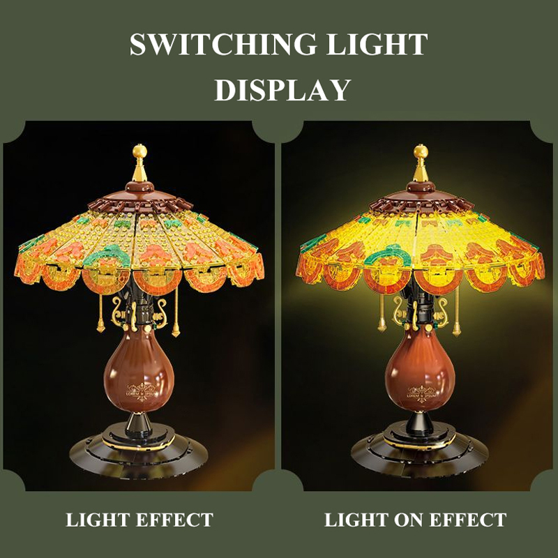 {Mini Micro Bricks} {With Light} ZHEGAO 00398 Creator Table Lamp Building Blocks 804±pcs Bricks from China.
