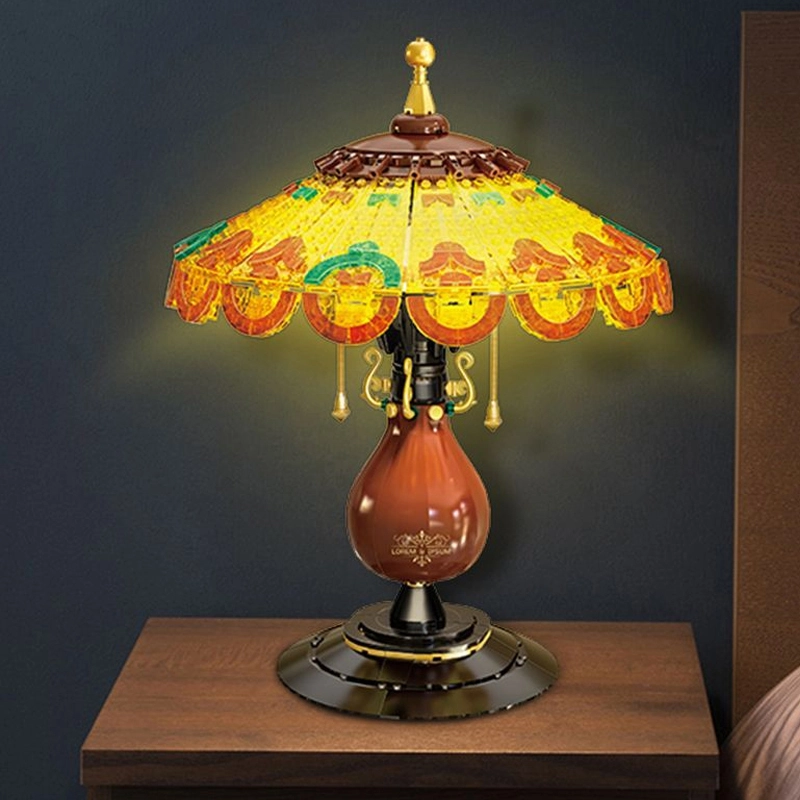 {Mini Micro Bricks} {With Light} ZHEGAO 00398 Creator Table Lamp Building Blocks 804±pcs Bricks from China.