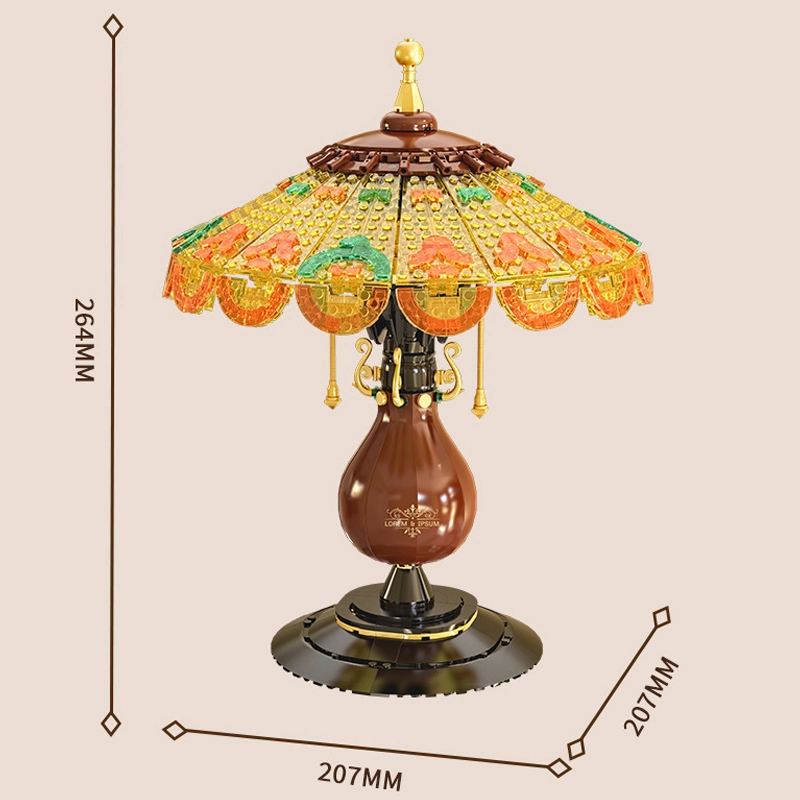 {Mini Micro Bricks} {With Light} ZHEGAO 00398 Creator Table Lamp Building Blocks 804±pcs Bricks from China.