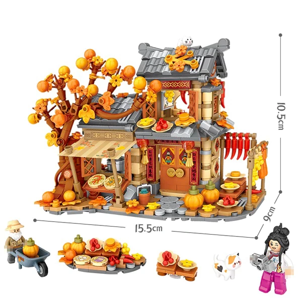 [Pre-sale] [Mini Micro Bricks] LOZ 1379 Autumn House Modular Buildings