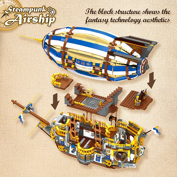 Jiestar JJ9126 Steampunk Airship Technic