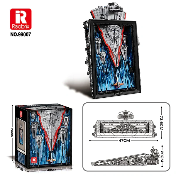 [Pre-Sale] ReoBrix 99007 Star Revenge Spacecraft Battle 3D Mural Movie
