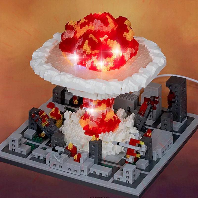 [Mini Micro Bricks] BALODY 16292 Nuclear Bomb Mushroom Cloud Creator Expert