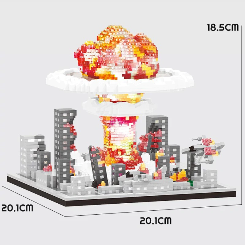 [Mini Micro Bricks] BALODY 16292 Nuclear Bomb Mushroom Cloud Creator Expert