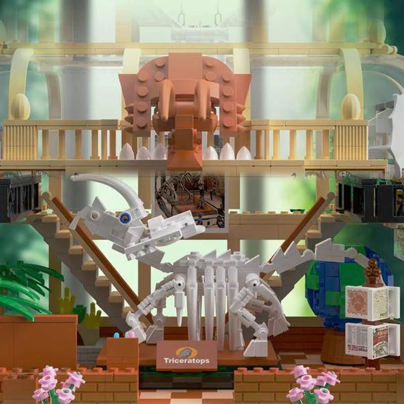 [Mini Micro Bricks] ZHEGAO 613000 Dinosaur Museum Modular Buildings