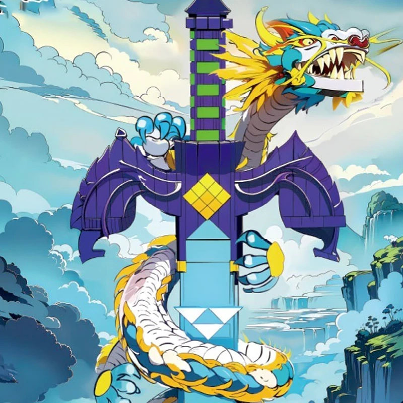[Mini Micro Bricks] ZHEGAO 663020 Loong Sword Movie