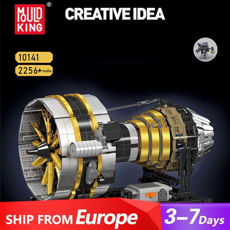 [Deal] [With Motor] MouldKing 10141 Aircraft Engine Technic Europe Warehouse Express