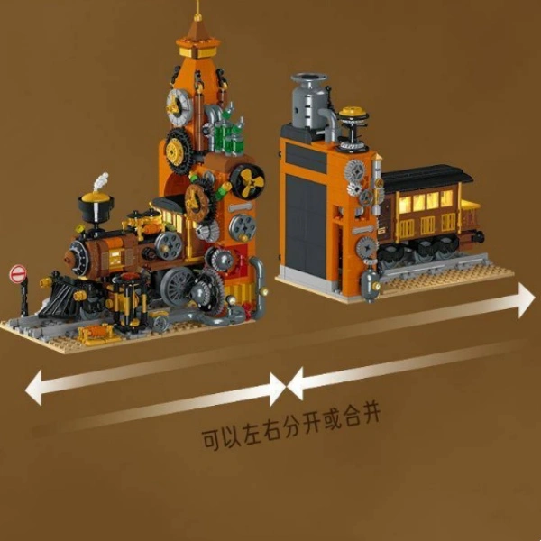 [Pre-sale] XMORK 028005 Steampunk Train Bookend Creator Expert