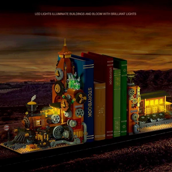 [Pre-sale] XMORK 028005 Steampunk Train Bookend Creator Expert