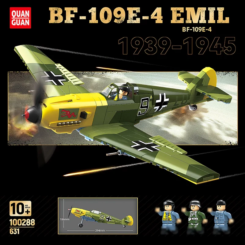 [Pre-sale] QUANGUAN 100288 Messerschmitt BF-109 E-4 Emil Military