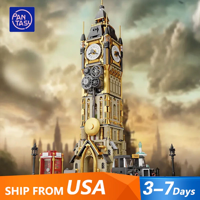 [Pre-sale] Pantasy 85008 Steampunk Clock Tower Modular Buildings US Warehouse Express