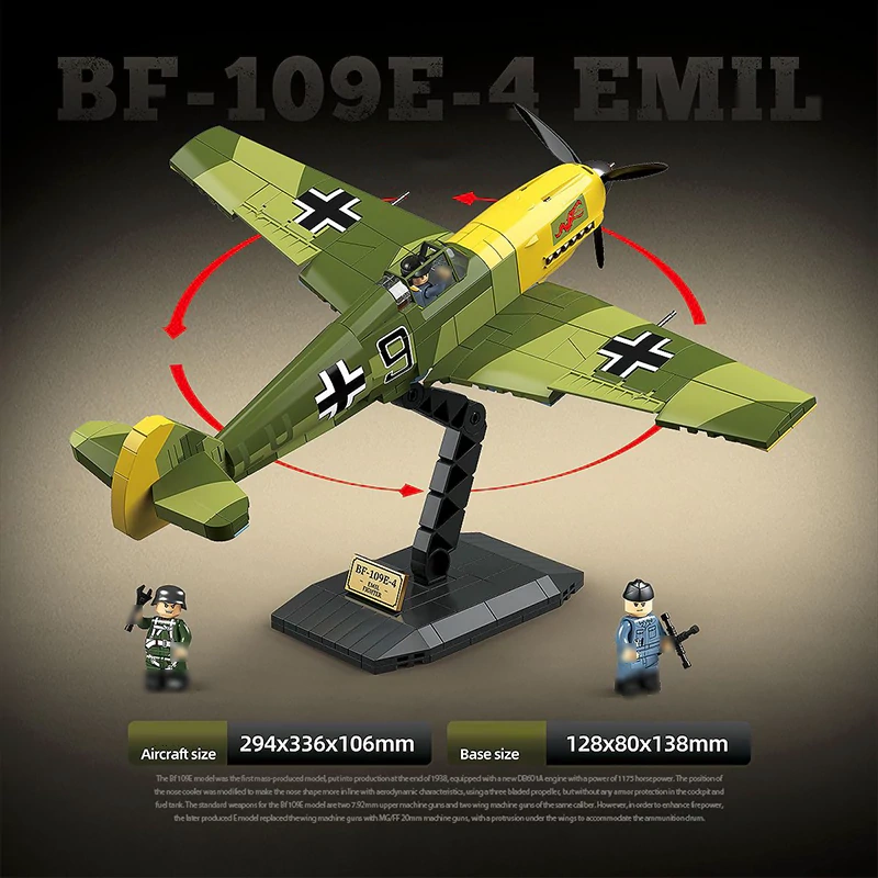 [Pre-sale] QUANGUAN 100288 Messerschmitt BF-109 E-4 Emil Military