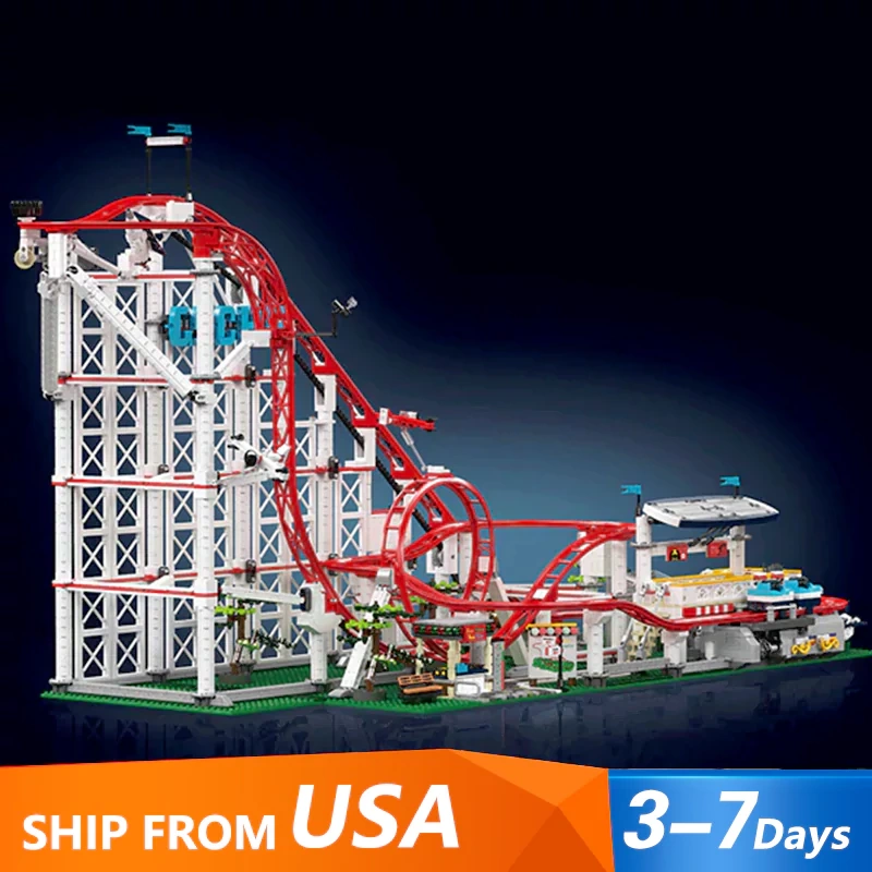 [Pre-sale] [With Original Box] [With Motor] MouldKing 11014 Roller Coaster Creator Expert US Warehouse Express