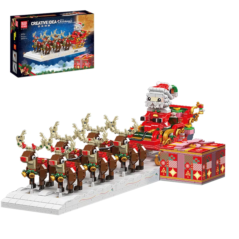 [With Motor] MouldKing 10154 Santa Claus Sleigh Car Christmas