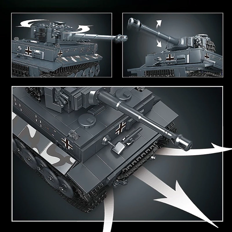 [With Motor] MouldKing 20014S Tiger Tank Military