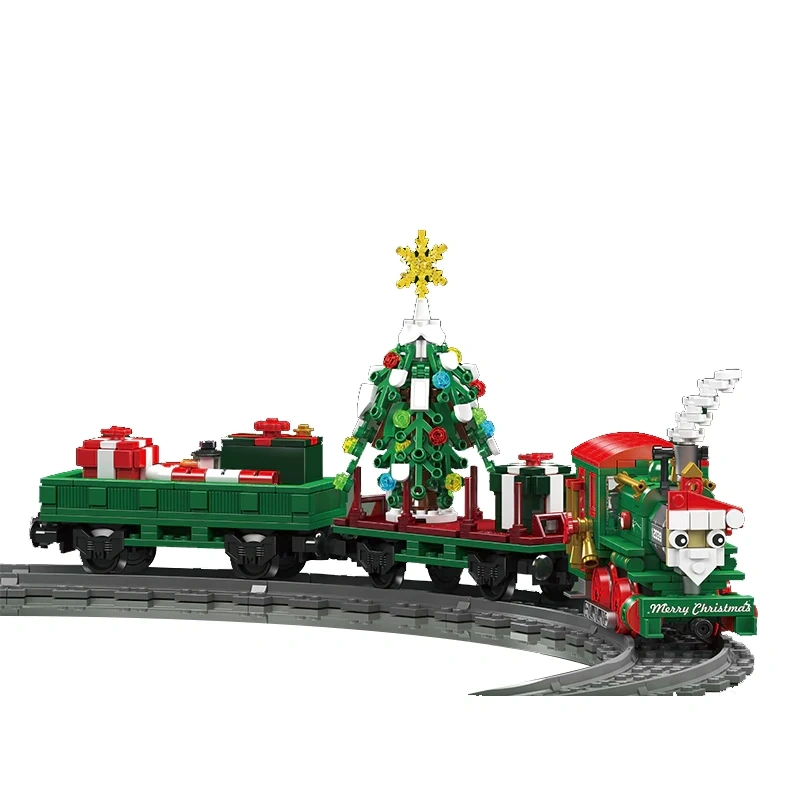 [With Motor] MouldKing 12039 ESUKG230 Diesel Locomotive-Christmas Special Edition Christmas