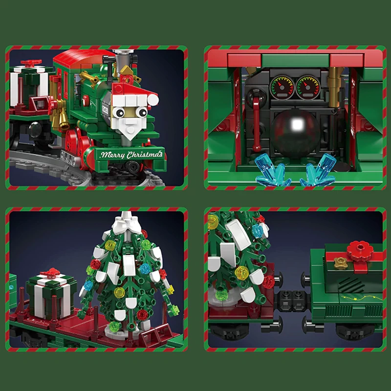 [With Motor] MouldKing 12039 ESUKG230 Diesel Locomotive-Christmas Special Edition Christmas