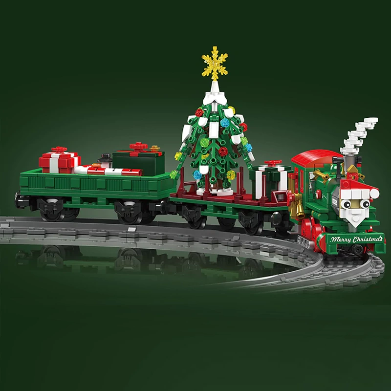 [With Motor] MouldKing 12039 ESUKG230 Diesel Locomotive-Christmas Special Edition Christmas