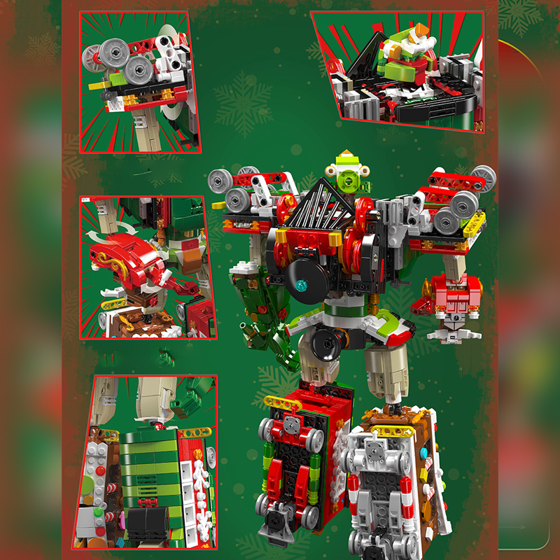 Mould King 12028 Christmas Train Transformer Christmas