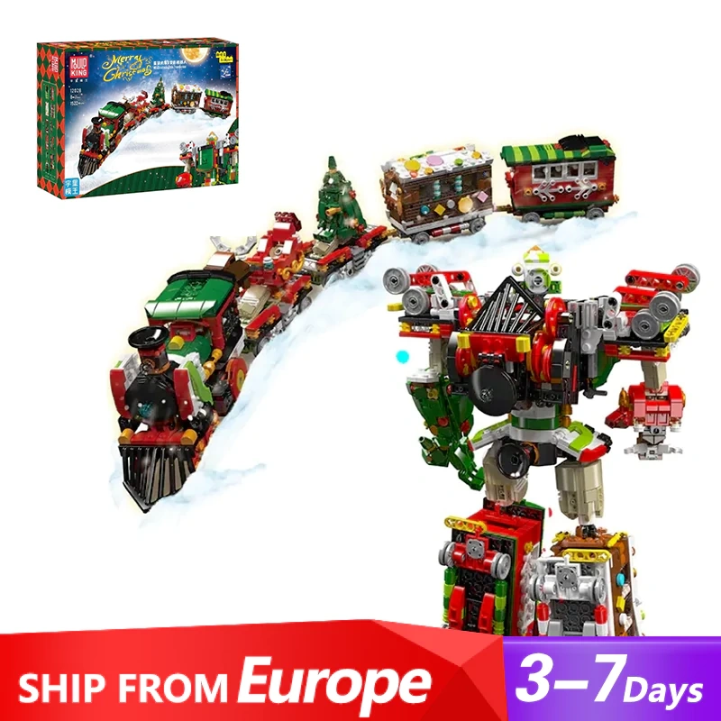 [Pre-sale] MouldKing 12028 Christmas Train Transformer Christmas Europe Warehouse Express