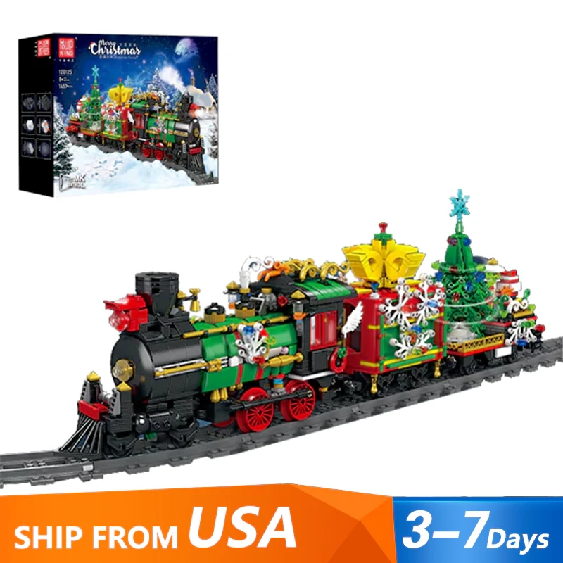 [Pre-sale] [With Motor] MouldKing 12012S Christmas Train Technic US Warehouse Express
