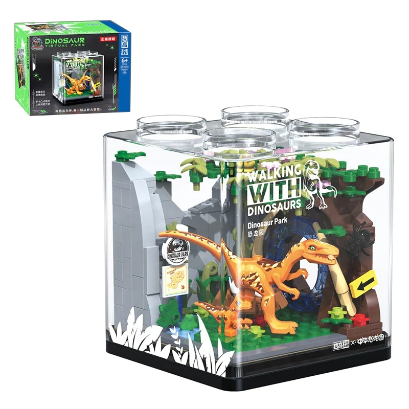 [With Original Box] ZHEGAO China Dinosaur Park Creator Expert