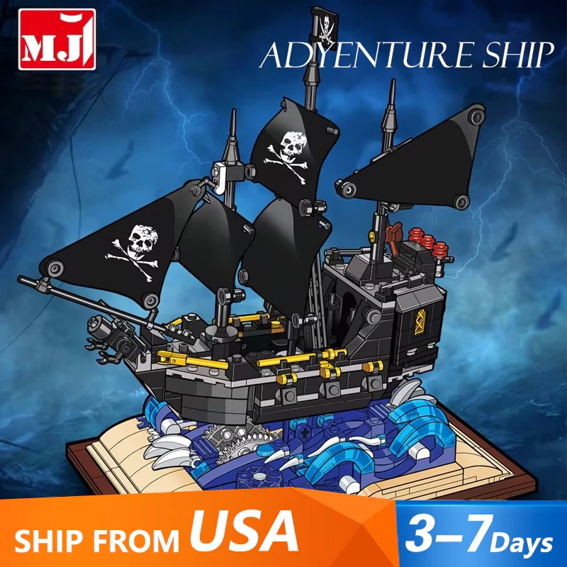 [Pre-sale] MJI 13019 Pirates Adyenture Ship Book Design Movie & Games US Warehouse Express