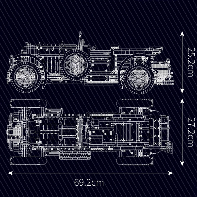 [With Motor] MouldKing 13191 Bentley Blower Technic