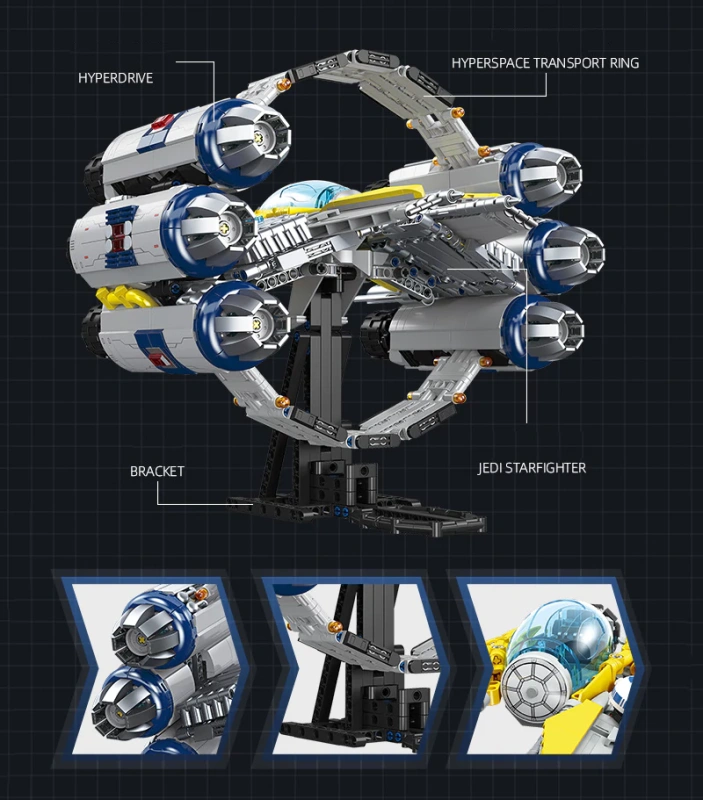 JIESTAR JJ9125 Jedi Starfighter Star Wars