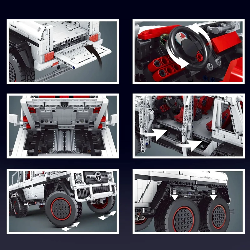 [With Motor] MouldKing 13061S Mercedes-Benz G63 6x6 1:10 Technic