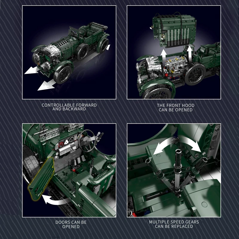 [With Motor] MouldKing 13191 Bentley Blower Technic