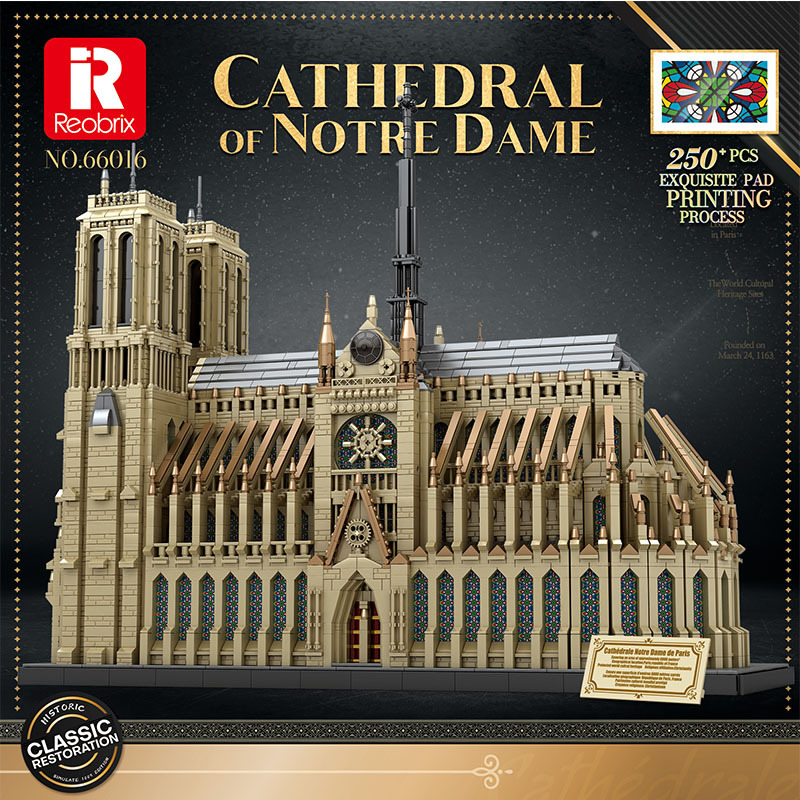 [Pre-sale] [With Original Box] Reobrix 66016 Cathedral Of Notre Dame Modular Buildings US Warehouse Express