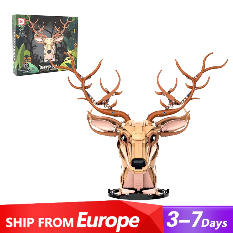 [Pre-sale] [Boxed] DK 5013 Deer Head Ornaments Hangable Wall Creator Expert Europe Warehouse Express