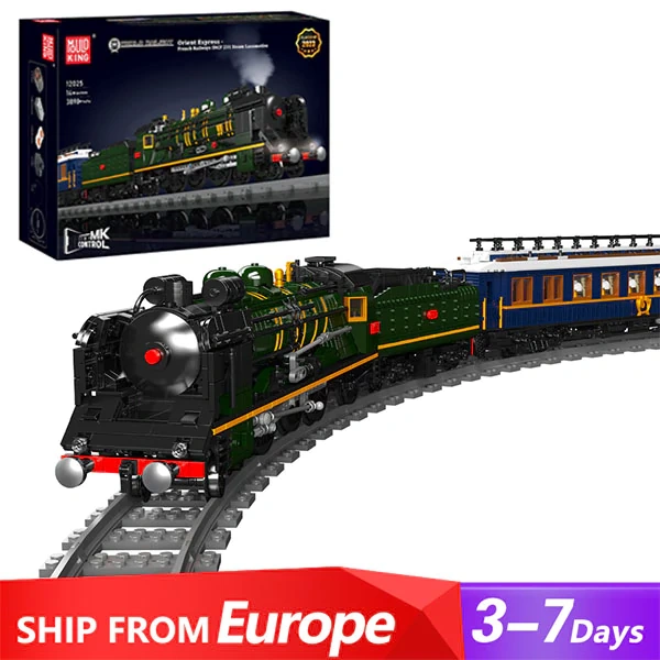 [Deal] [With Motor] [Boxed] MouldKing 12025 Orient Express-French Railways SNCF 231 Steam Locomotive Train Technic Europe Warehouse Express