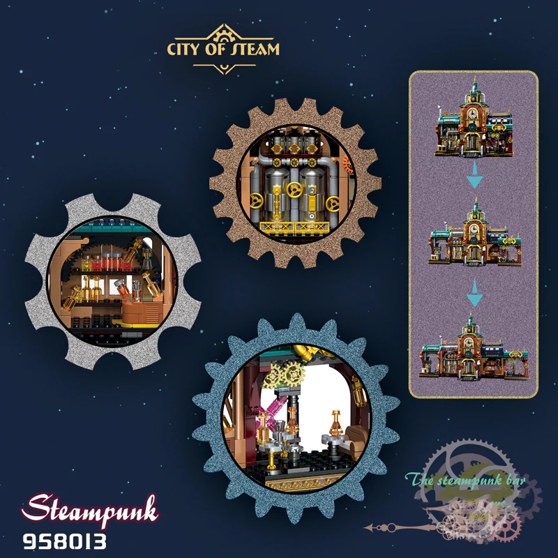 ZHEGAO 958013 Steampunk Bar Modular Buildings