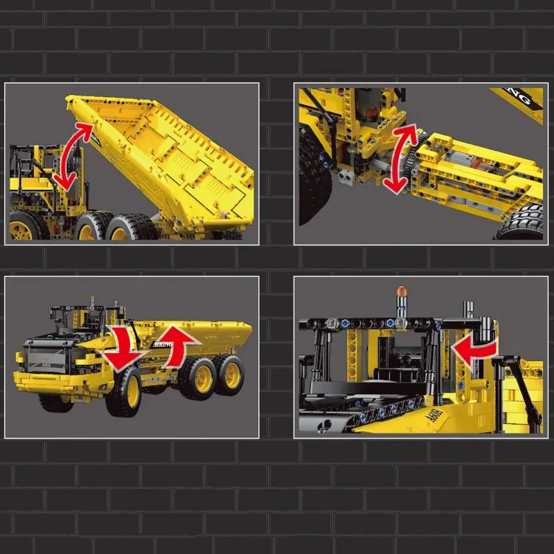 [With Motor] MouldKing 17010S Dump Truck Technic