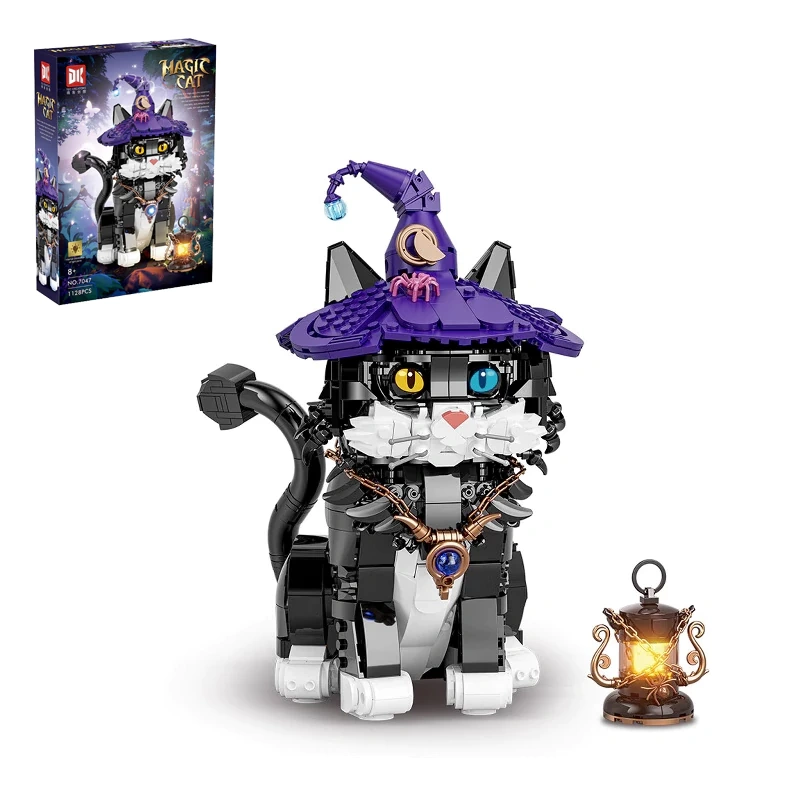 DK 7047 Halloween Wizard Cat Building Blocks Set